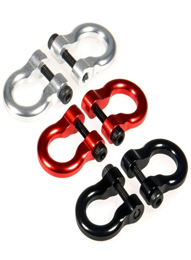 QUE-T 4 Pcs Aluminum Tow Shackle for 1/10 Scale TRX-4 Crawler Car (Black) - Image 4